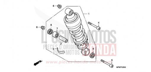 COUSSIN ARRIERE CB1000RC de 2012